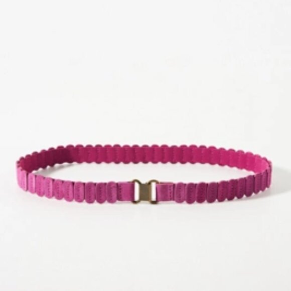 Limited Edition Anthropologie The Tabitha Pink Suede Stretch Belt - 2X - NWT! - Picture 8 of 8